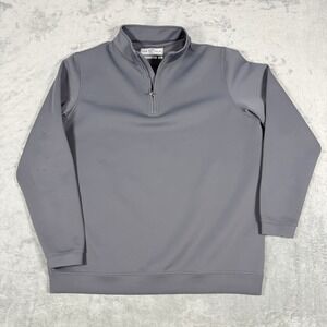 USA Palm Mens XL Pullover Charcoal Grey Quarter Zip Performance Sweatshirt